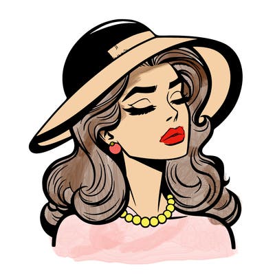 pop art style woman