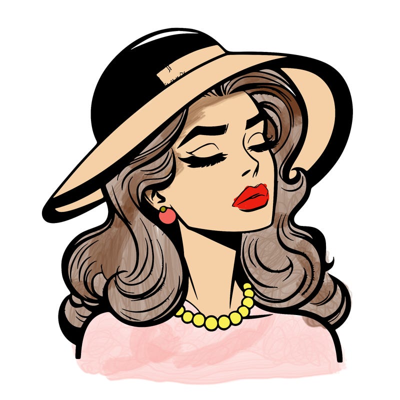 pop art style woman