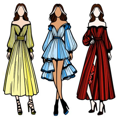 fashion models dresses