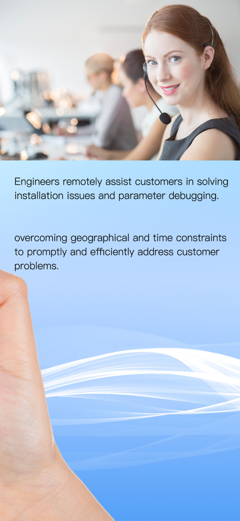 A professional customer service representative providing remote technical assistance for smart home device installation.