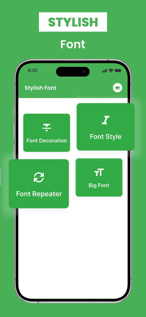 GB Web Latest Version - Interfaccia dell'app GB Web che mostra la decorazione dello stile dei font e le funzioni di ripetizione per la messaggistica