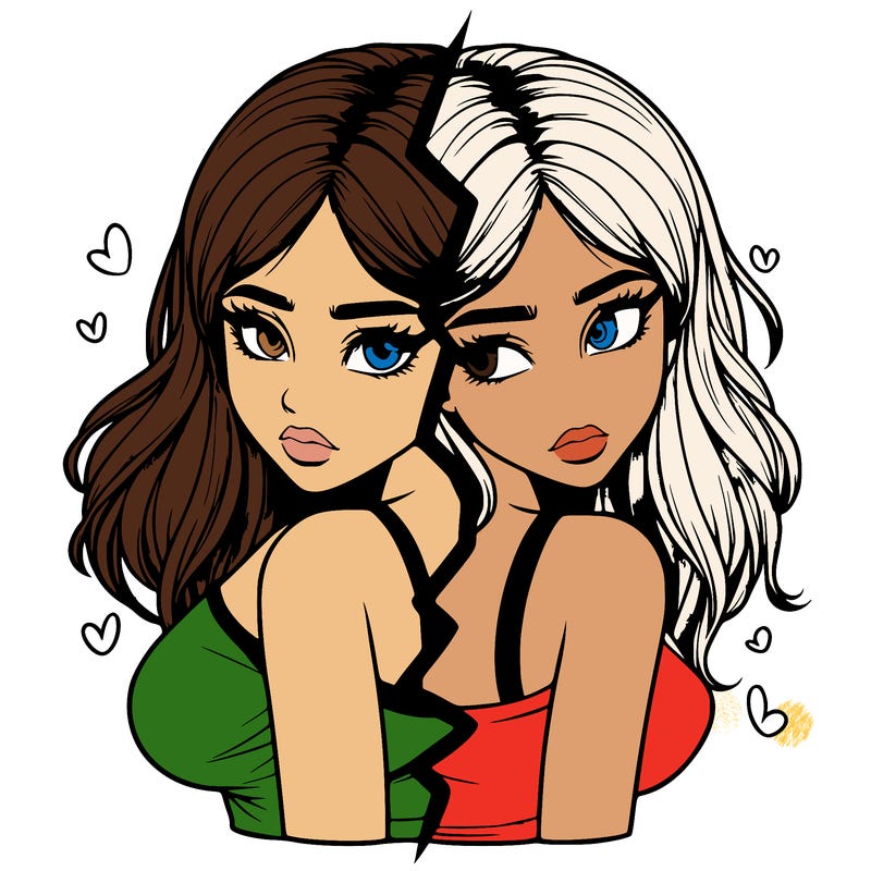 realistic girl split