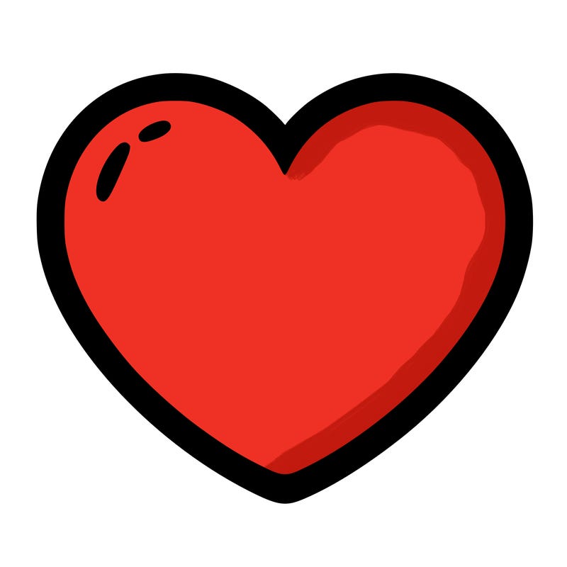 a blank heart