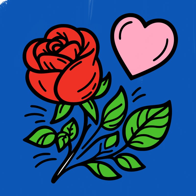 rose and heart