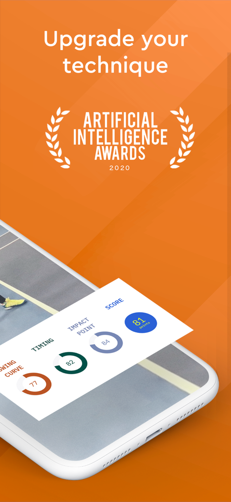 sevensix – Tennis AI Coach - sevensix tennis AI app interface showing swing curve timing and impact point scores
