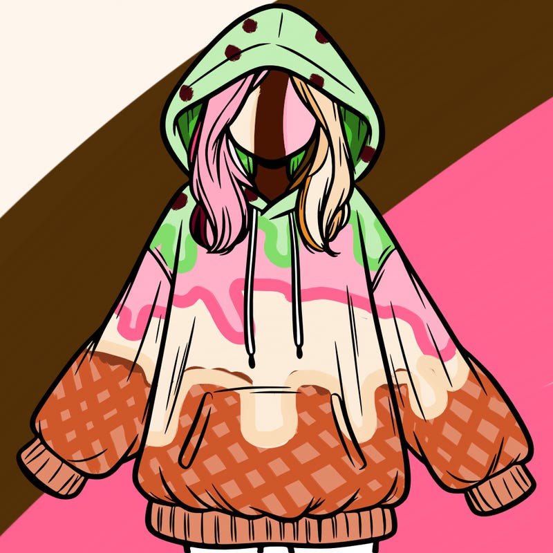 girl in oversized hoodie