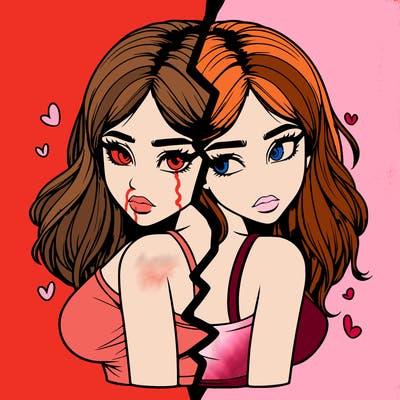 realistic girl split