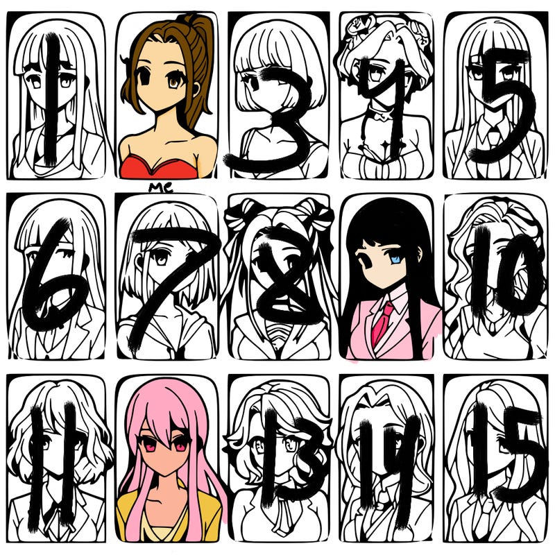 girls that look diffrent anime