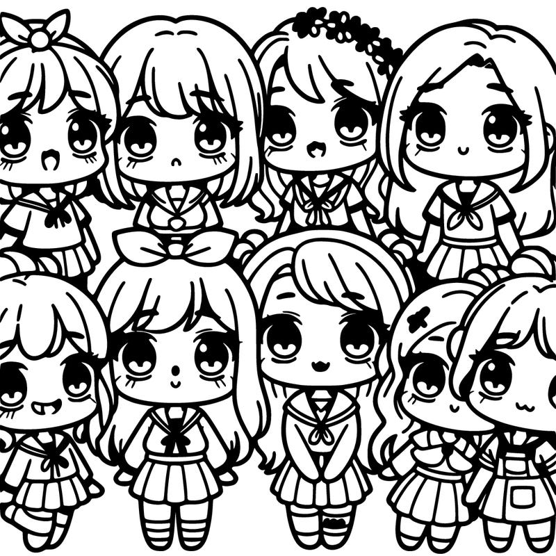 cute girls in a group