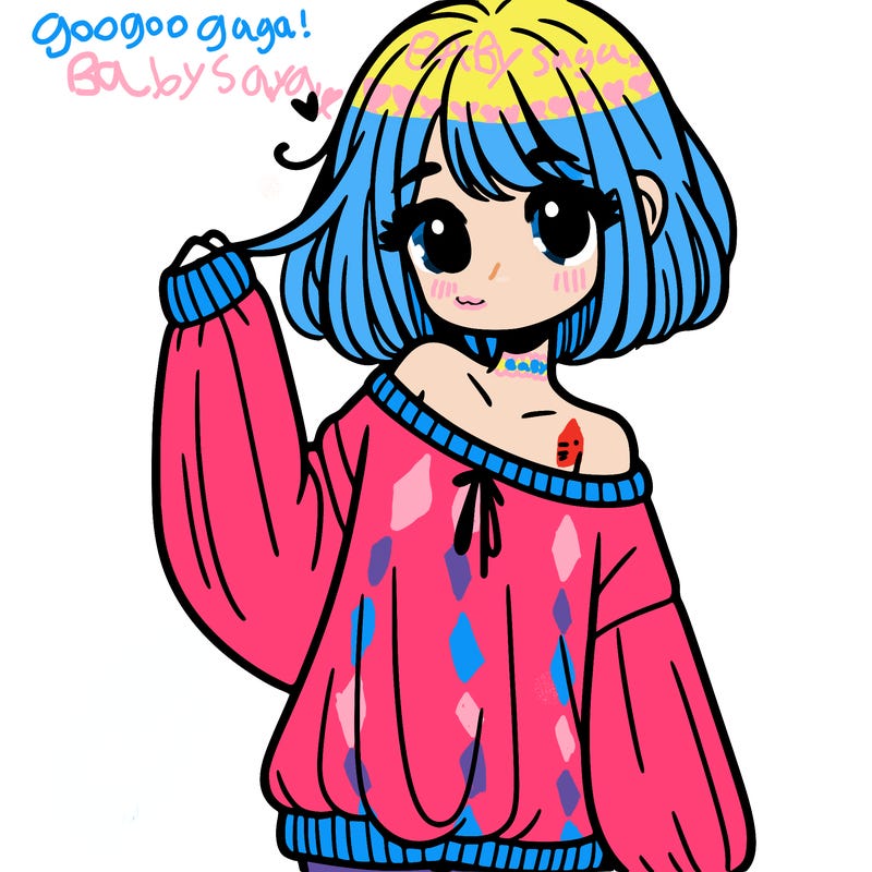 girl in baggy sweater hanging off her shoulder