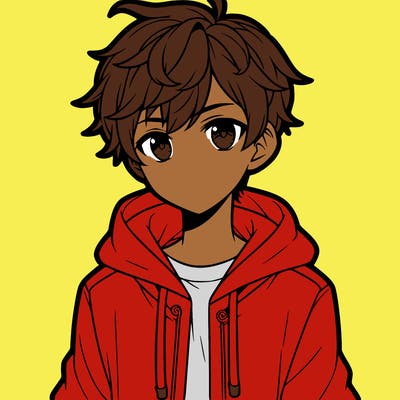 anime guy in hoodie