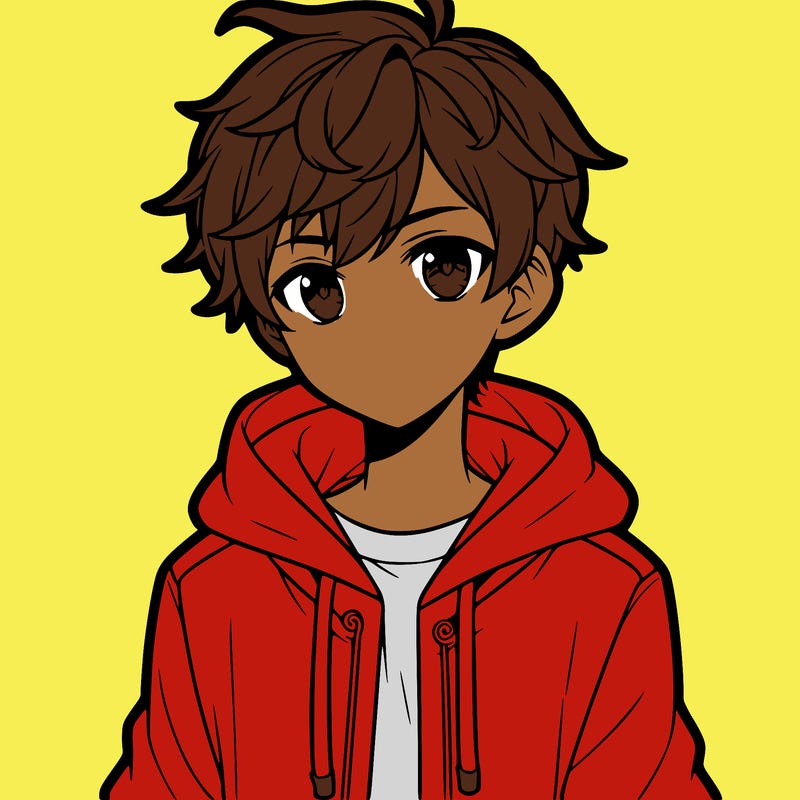 anime guy in hoodie