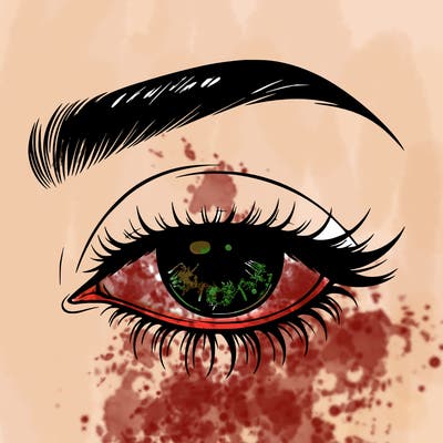 eye closed realistic