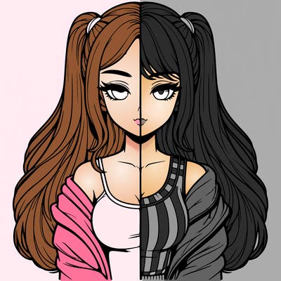 realistic girl split