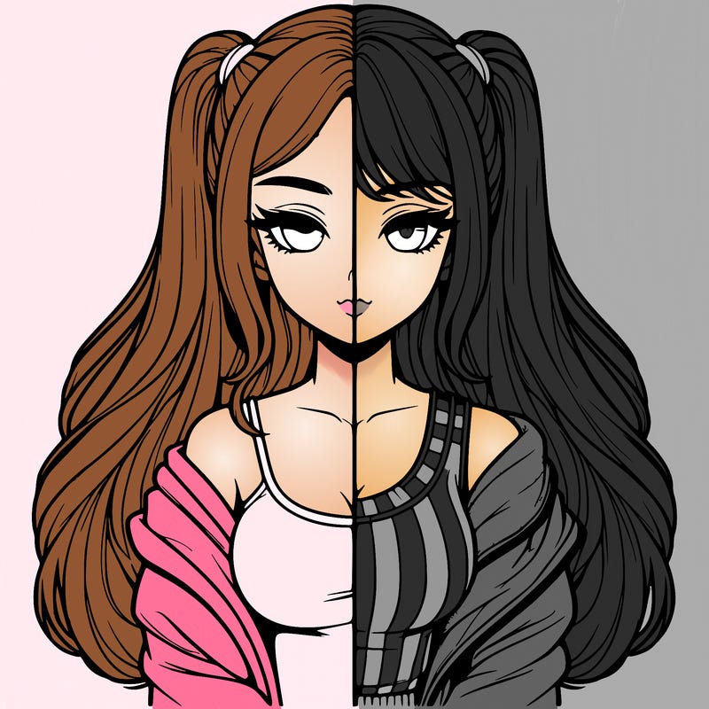 realistic girl split