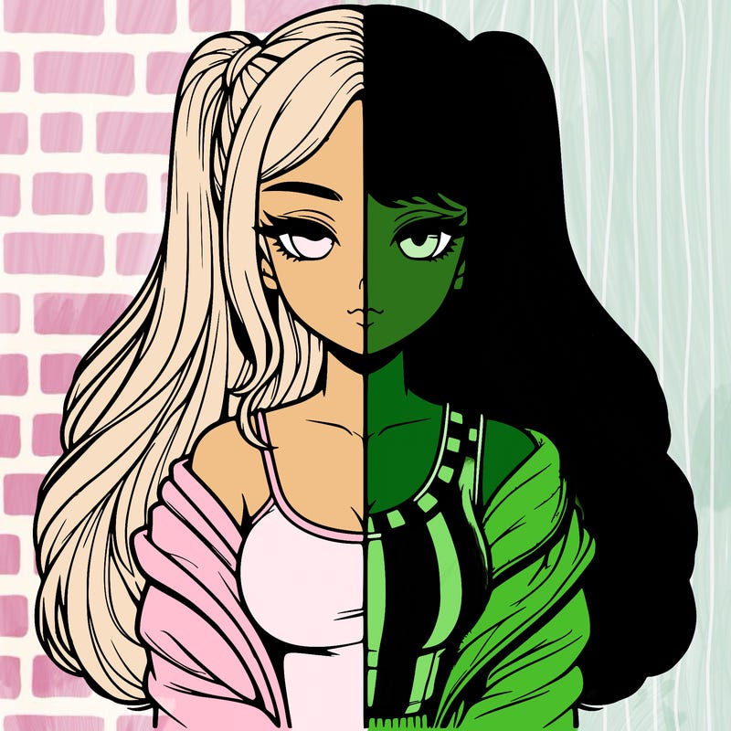 realistic girl split