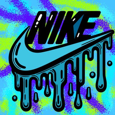 dripping nike logo