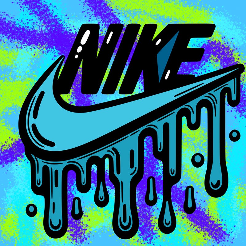 dripping nike logo
