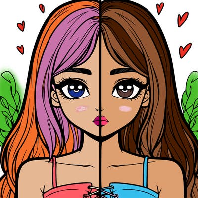 realistic girl split