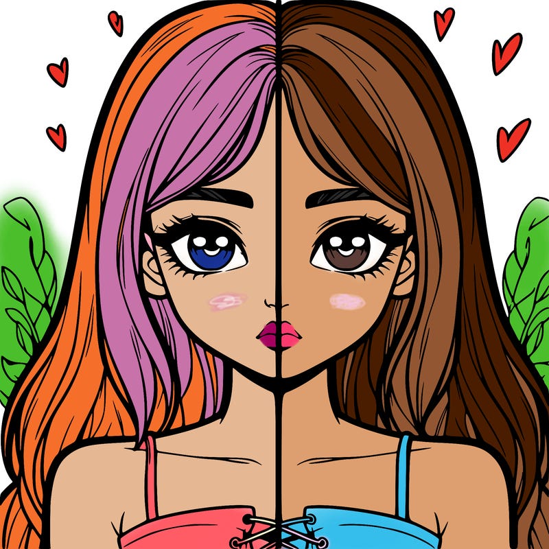 realistic girl split