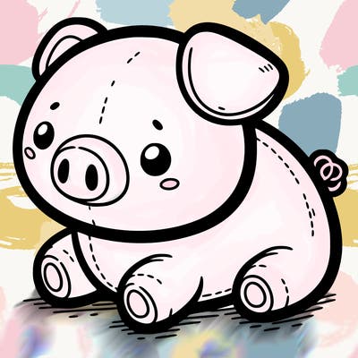 cute pig stuffed animals without legs