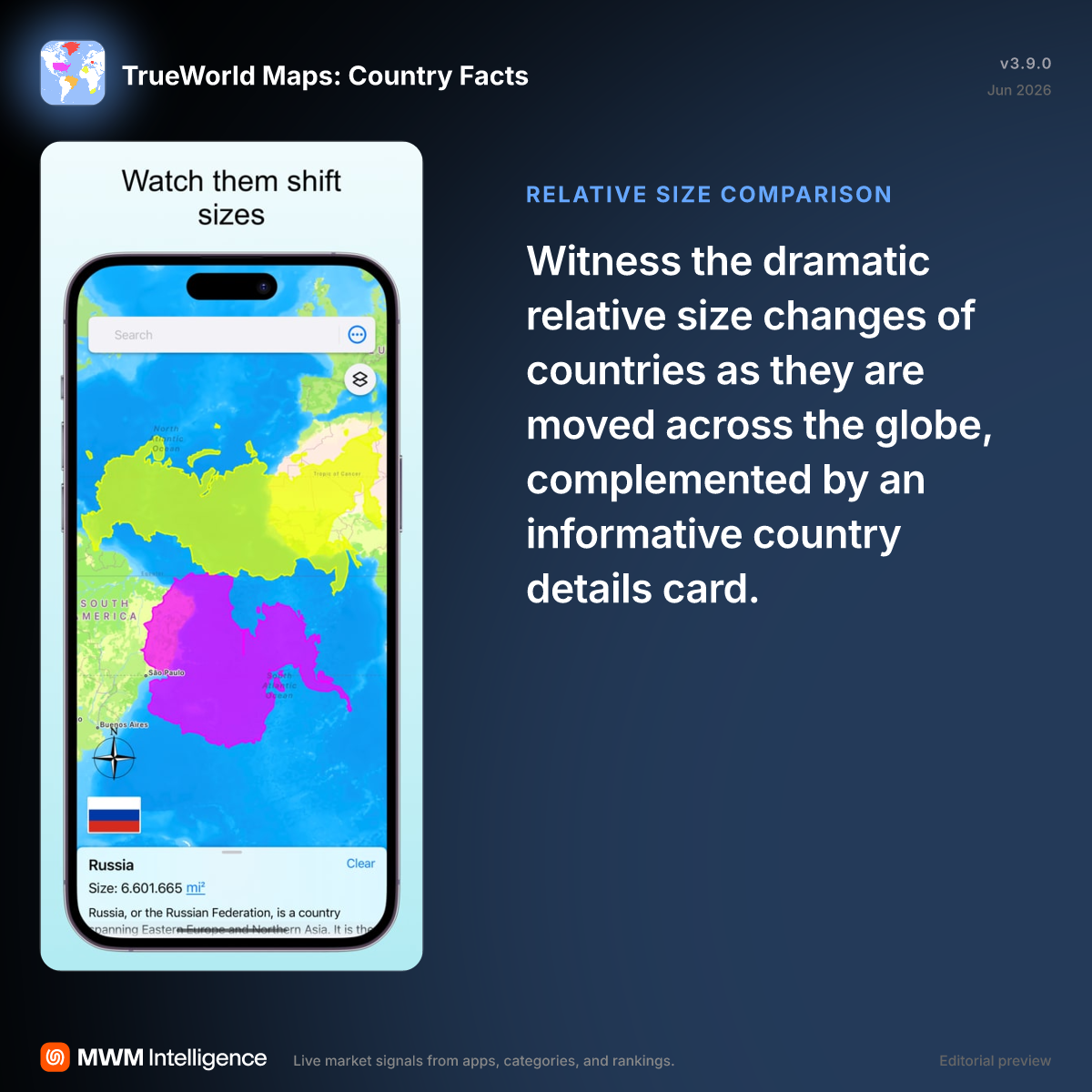 TrueWorld Maps: Country Facts - Education App | MWM
