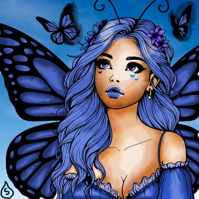 butterfly fairy realistic girl