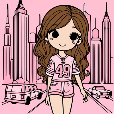 a girl a 49 jersey on in the city