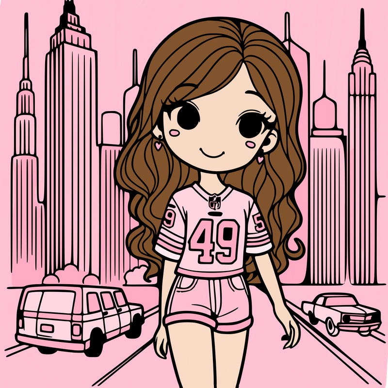 a girl a 49 jersey on in the city