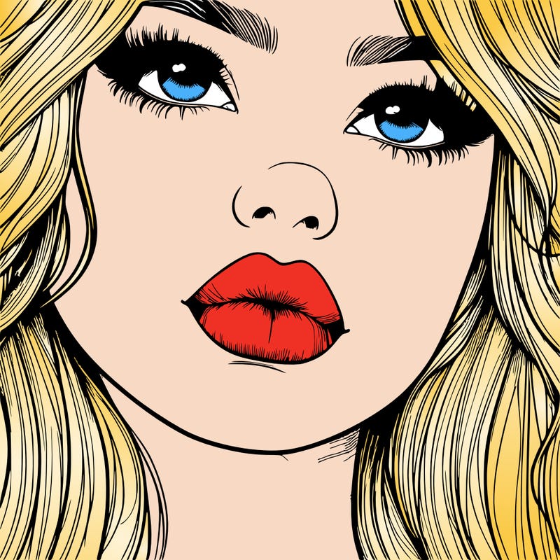 really realistic girl with lips