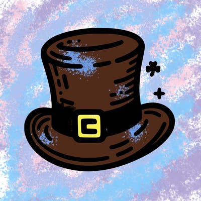 st patrick hat with thin lines