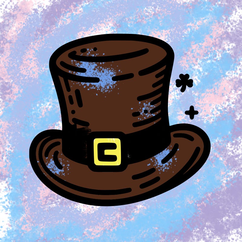 st patrick hat with thin lines