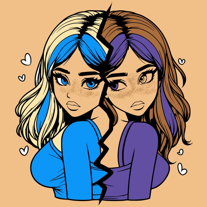 realistic girl split