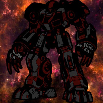 mecha with armored claws.
