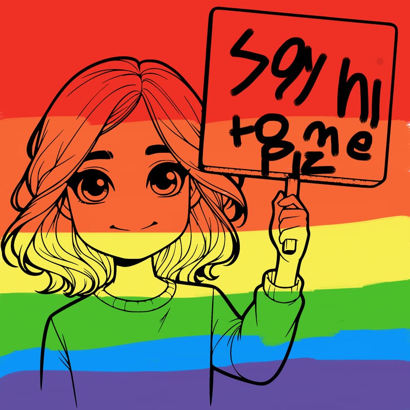 realistic girl holding up a sign