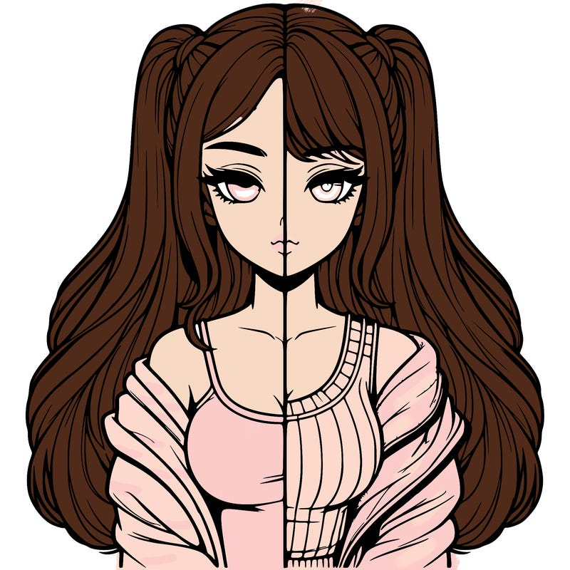 realistic girl split