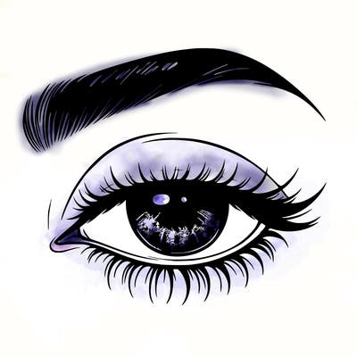 eye closed realistic