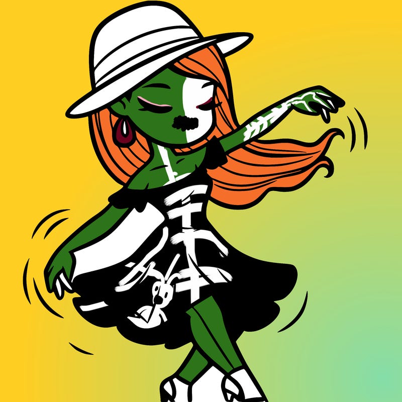 a girl who dances the salsa