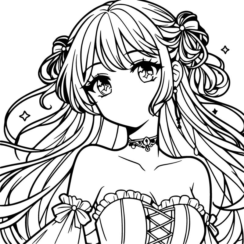 beautiful anime princess teen girl