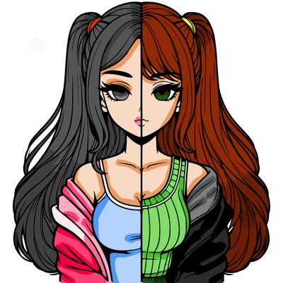 realistic girl split