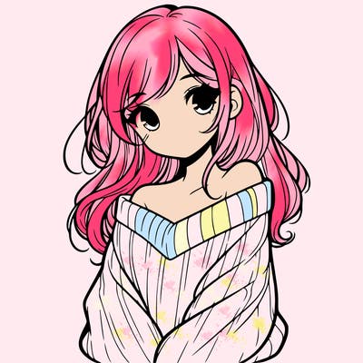 shy pretty girl wearing a sweater that is falling off one shoulder portrait
