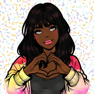 realistic girl making a heart with her hands🫶