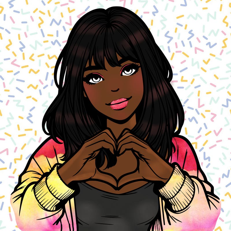 realistic girl making a heart with her hands🫶