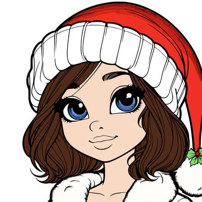 realistic christmas girl