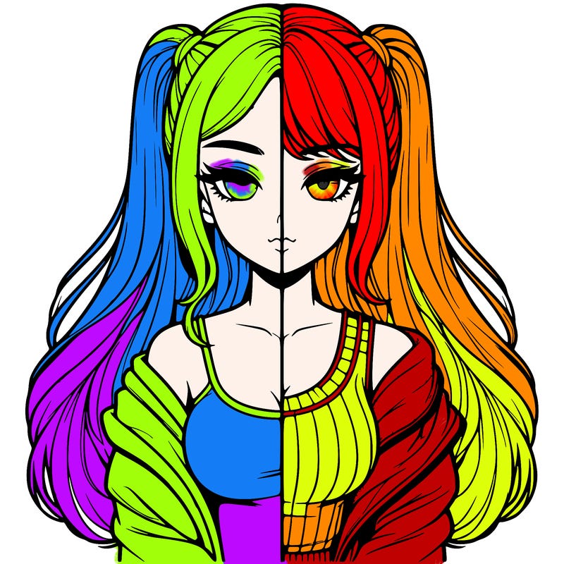 realistic girl split