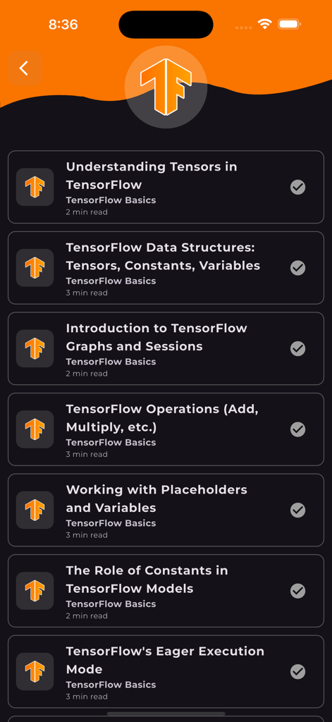Learn TensorFlow - TensorFlowアプリの教育モジュールのリスト。テンソル、グラフ、Eager Executionなどのトピックをカバーしています。