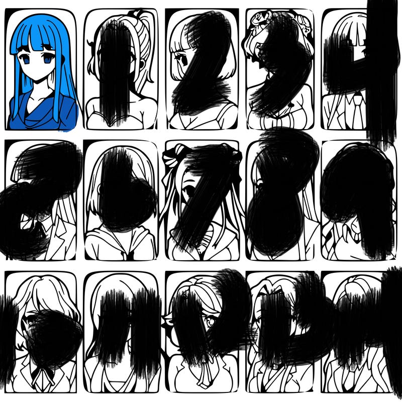 girls that look diffrent anime