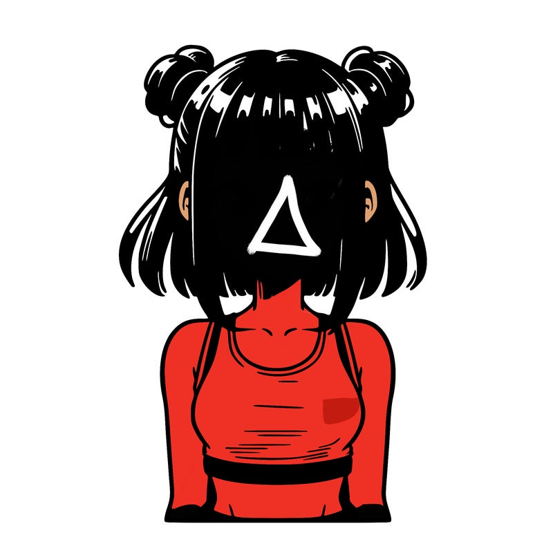 manga girl with crop top