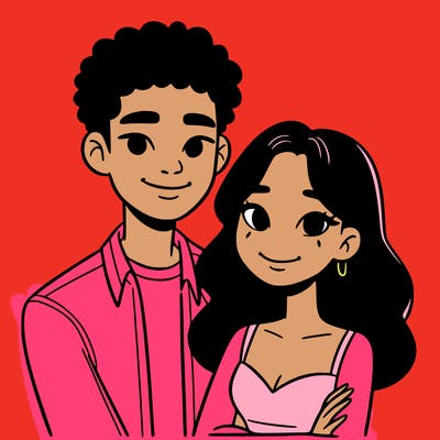 black woman and asian man couple