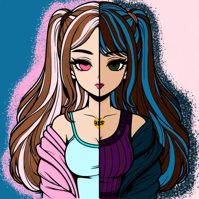 realistic girl split